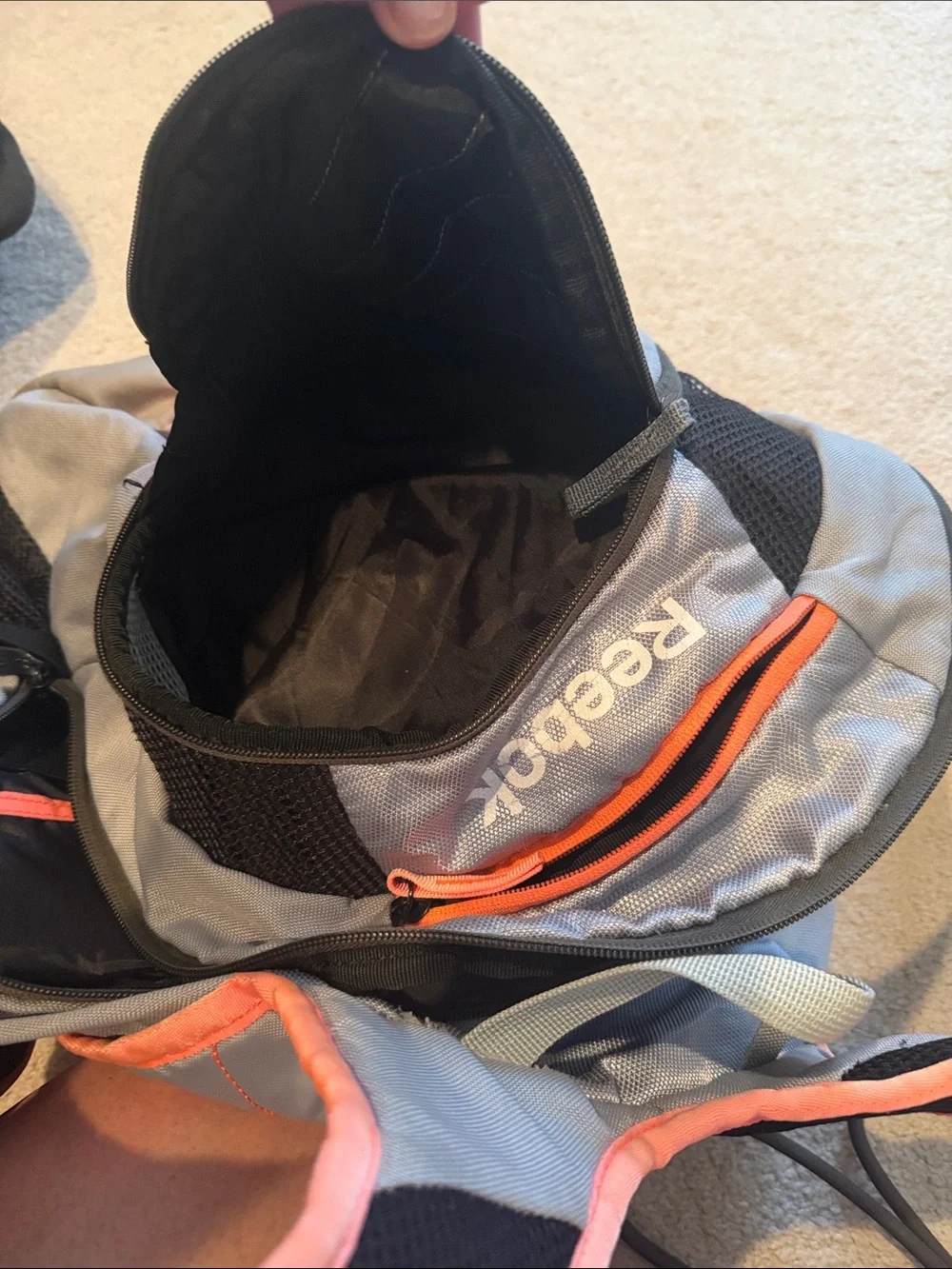 Reebok backpack gray